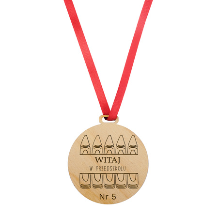 Medal Dzień Przedszkolaka - Drewniany, personalizacja, wiele wzorów