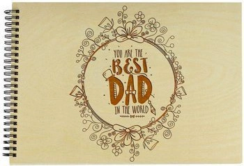 Naturalny album poziomy z personalizowaną okładką - Prezent na Dzień Taty 