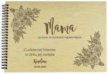 Naturalny album poziomy z personalizowaną okładką - Prezent dla Mamy 