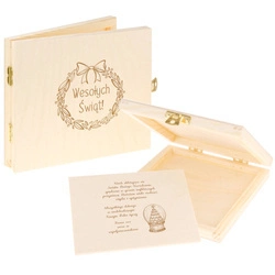 Prezent na Boże Narodzenie - personalizowane pudełko z kartką