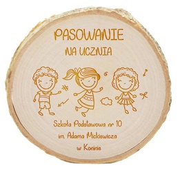 Pamiątka pasowania na ucznia/ przedszkolaka - Drewniane Magnesy