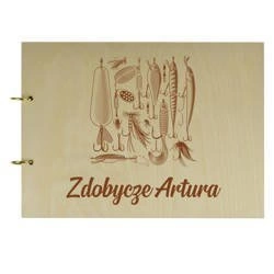 Naturalny album poziomy z personalizowaną okładką - Prezent dla Wędkarza