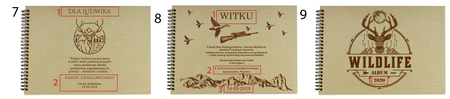 Naturalny album poziomy z personalizowaną okładką - Prezent dla Myśliwego 