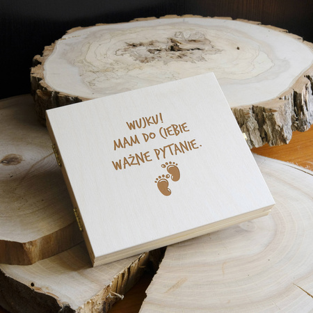 Personalizowane pudełko z kartką - Prośba o bycie Chrzestnym 