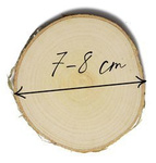 Plaster drewna brzozowego 7-8 cm szlifowany