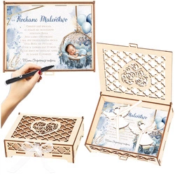 Prezent na Chrzest dla Chłopca -  Pudełko na pieniądze