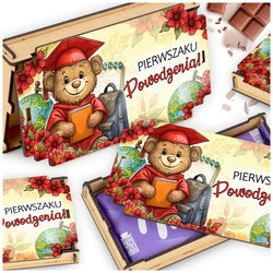 Upominek na rozpoczęcie szkoły – pudełko z nadrukiem dla dzieci
