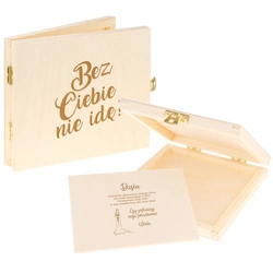 Personalizowane pudełko z kartką - Prośba o świadkowanie 