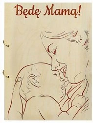 Naturalny album pionowy z personalizowaną okładką - Prezent dla Przyszłej Mamy 