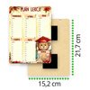 Kolorowy drewniany plan lekcji z magnesem i karteczkami