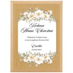 Podziękowanie dla chrzestnych - Obraz, podkład