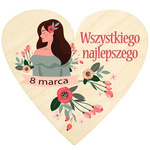 Prezent na Dzień Kobiet - Magnes serduszko
