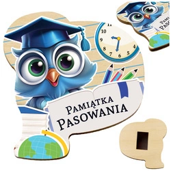 Drewniany magnes na pasowanie - dla chłopca