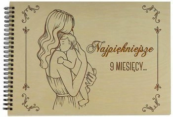 Prezent dla Kobiety w ciąży - Naturalny album poziomy z personalizowaną okładką