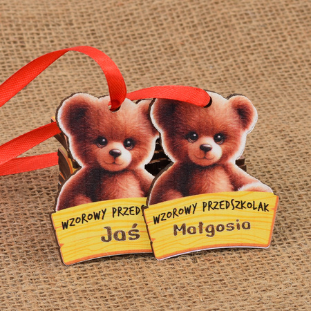 Medal Pasowanie/Dzień Przedszkolaka/Zakończenie - Imienny, Grupa Misie