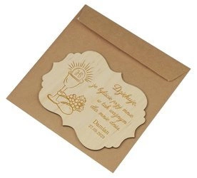 Podziękowanie dla Gości Komunia - Drewniane, Personalizowane