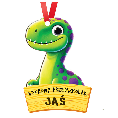 Medal Pasowanie/Dzień Przedszkolaka/Zakończenie - Imienny, Grupa Dinozaury