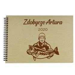 Naturalny album poziomy z personalizowaną okładką - Prezent dla Wędkarza 