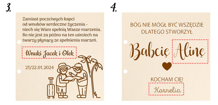 Prezent dla Babci i Dziadka - Personalizowana kartka z kopertą