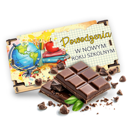 Pudełko na czekoladę na start szkolnej przygody