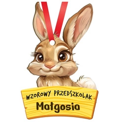 Medal Pasowanie/Dzień Przedszkolaka/Zakończenie - Imienny, Grupa Zające