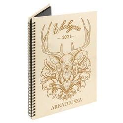 Naturalny album pionowy z personalizowaną okładką - Prezent dla Myśliwego 