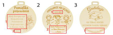 Prezent na pasowanie na ucznia/ przedszkolaka- Drewniany medal