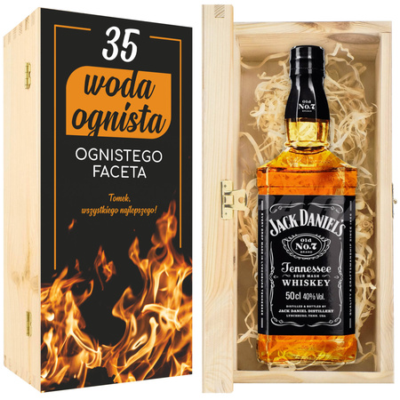 WHI pudełko drewniane na whiskey z zatrzaskiem