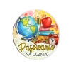Upominek pasowanie do szkoły - drewniany magnes