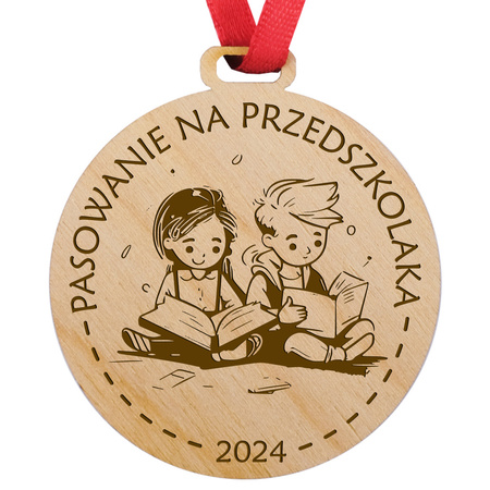 Medal Dzień Przedszkolaka - Drewniany, personalizacja, wiele wzorów