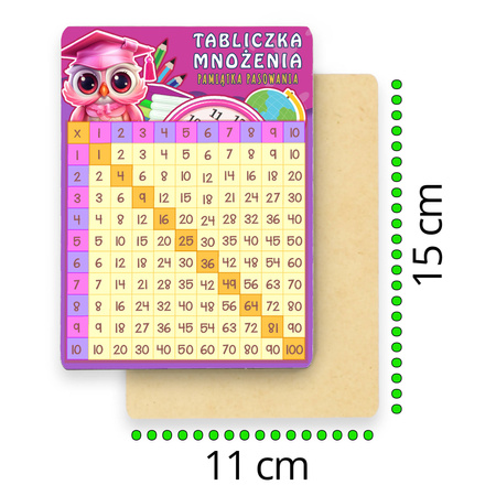 Drewniana tabliczka mnożenia - pasowanie na uczennice