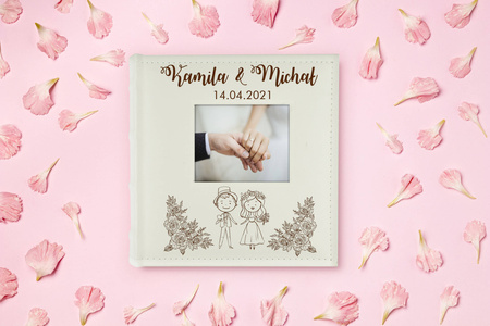 Personalizowany album z ekoskóry - Prezent dla Pary Młodej 