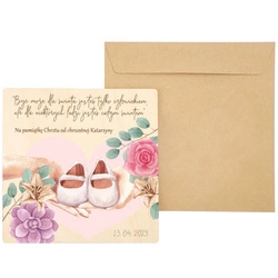 Drewniana kartka z życzeniami