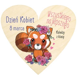 Prezent dla Dziewczynek na Dzień Kobiet - Magnes serduszko