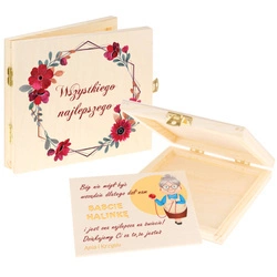 Prezent na Dzień Babci i Dziadka - Pudełko z kartką z życzeniami