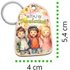 Wyjątkowy brelok drewniany z nadrukiem dla dzieci