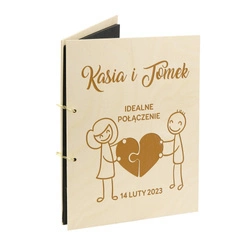 Prezent na Walentynki - Naturalny album pionowy z personalizowaną okładką