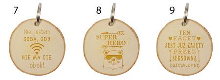 Prezent dla Chłopaka/Mężczyzny - Drewniany Brelok