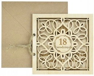 Personalizowana kartka z kopertą - Prezent na 18 Urodziny 