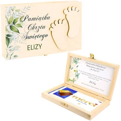 Pudełko ze stópkami - Prezent na Chrzest