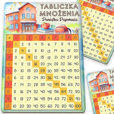 Drewniana tabliczka mnożenia – prezent na rozpoczęcie roku