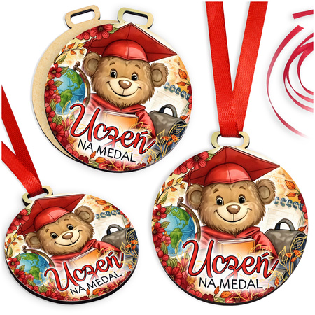Upominek dla ucznia – drewniany medal na pasowanie