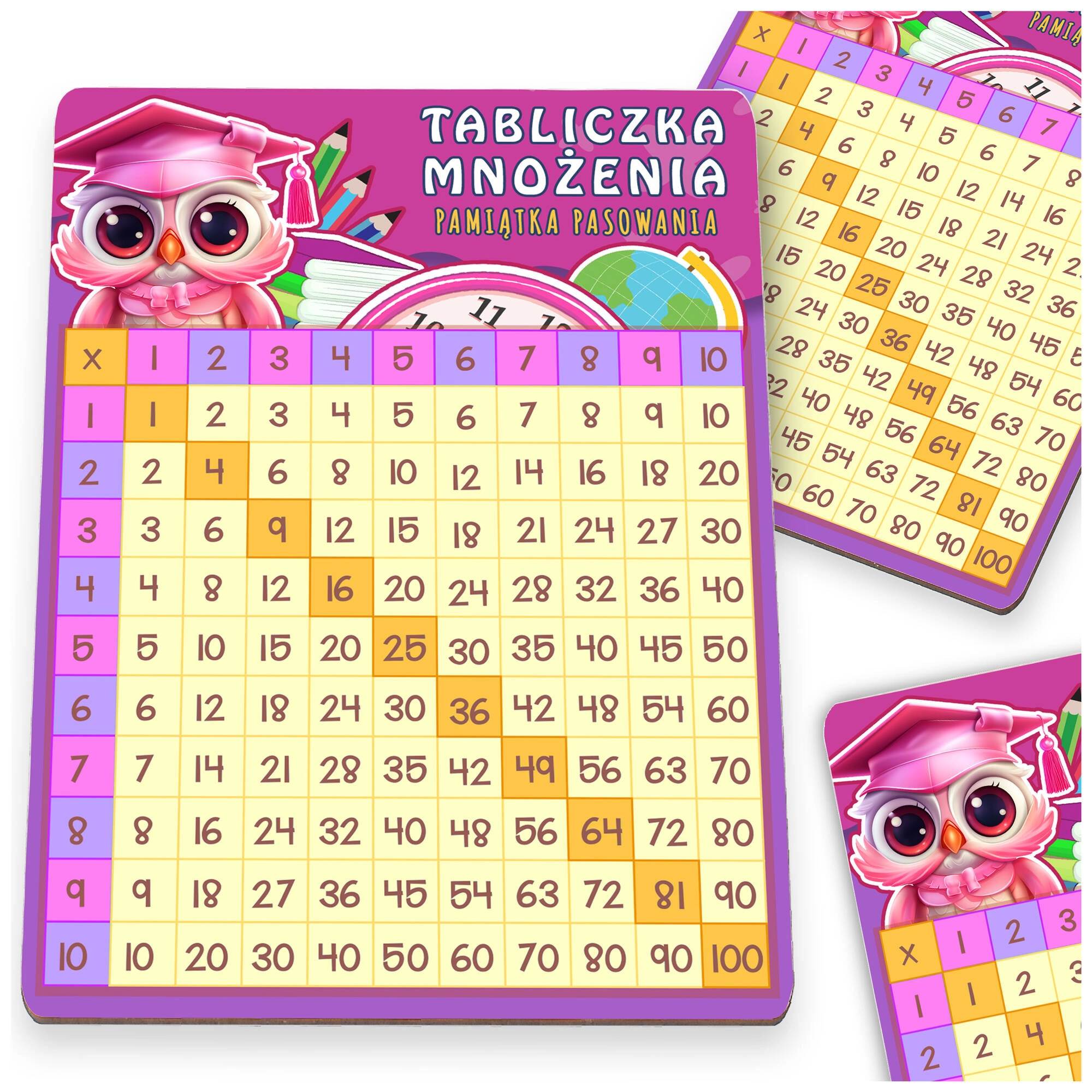Tabliczka mnożenia, pasowanie, dla dziewczynki