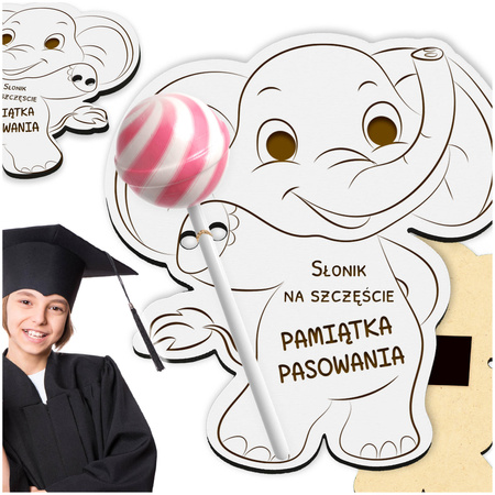 Magnes z miejscem na lizaka - Słonik