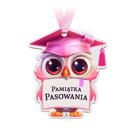 Medal na Pasowanie – Dla dziewczynek, sowa