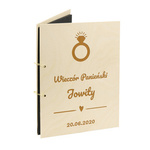 Naturalny album pionowy z personalizowaną okładką - Wieczór Panieński/Kawalerski