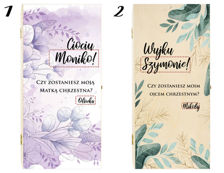Skrzynka na whisky - Prośba o bycie chrzestnym