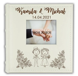 Personalizowany album z ekoskóry - Prezent dla Pary Młodej 