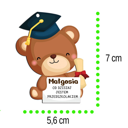 Medal Pasowanie/Dzień Przedszkolaka/Zakończenie - Imienny, Grupa Misie