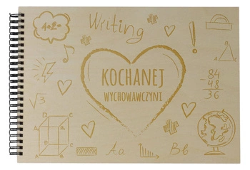 Naturalny album poziomy z personalizowaną okładką - Prezent dla Nauczyciela 